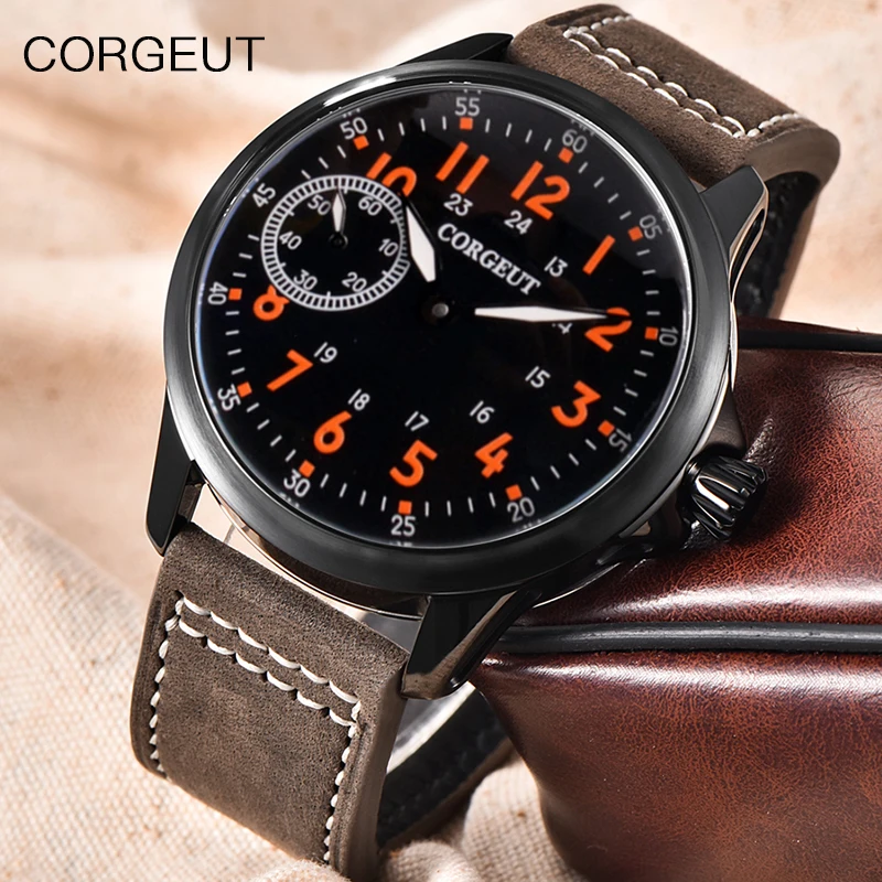 CORGEUT Top Men Mechanical Automatic Winding Waterproof Watch Leather Strap Luminous NH35A Movement Men's Watch Orologio da uomo
CORGEUT Top Men Mechanical Automatic Winding Waterproof Watch Leather Strap Luminous NH35A Movement Men's Watch Orologio da uomo