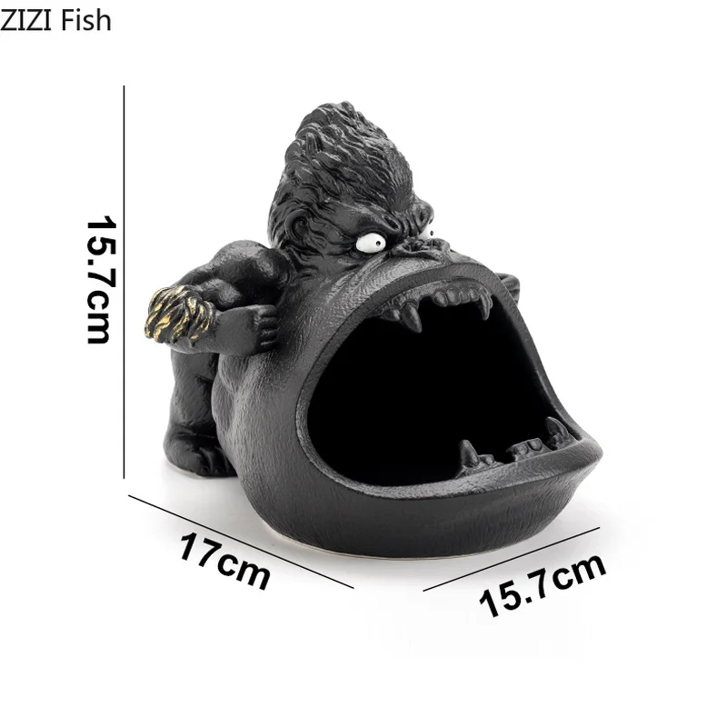 Creative Ceramic Gorilla Ashtray Cartoon Cute Animal Living Room Office Decor Large-capacity Anti-ash Car Ashtray Birthday Gift
Creative Ceramic Gorilla Ashtray Cartoon Cute Animal Living Room Office Decor Large-capacity Anti-ash Car Ashtray Birthday Gift