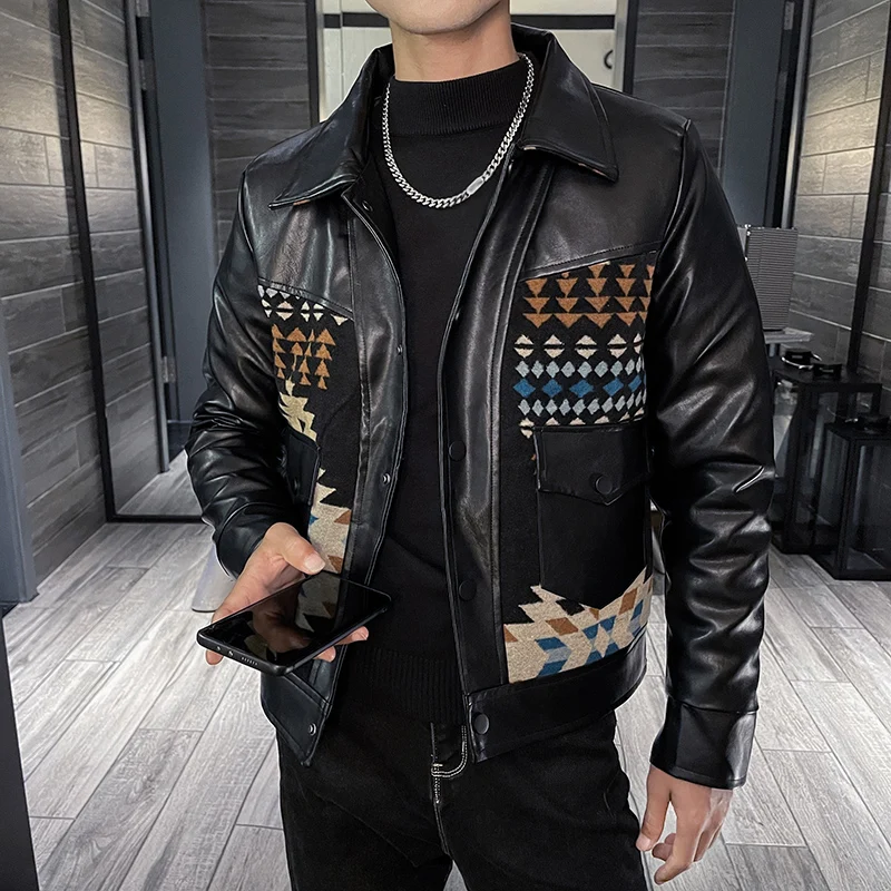 2021 Winter Splicing Leather Jacket Men Thicken Warm Slim Parka Fashion Casual Streetwear Caots Hiphop Overcoat Men Clothong
2021 Winter Splicing Leather Jacket Men Thicken Warm Slim Parka Fashion Casual Streetwear Caots Hiphop Overcoat Men Clothong