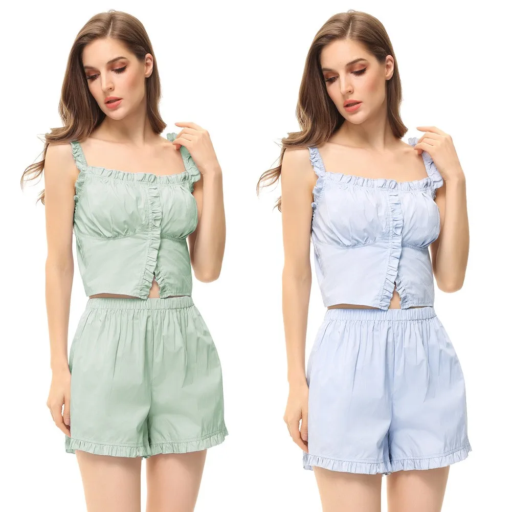 Women's Pajamas Cotton Sleepwear Suit Home Clothes Heart Print Pijama Mujer Summer Pyjamas Femme Nightgown
Women's Pajamas Cotton Sleepwear Suit Home Clothes Heart Print Pijama Mujer Summer Pyjamas Femme Nightgown