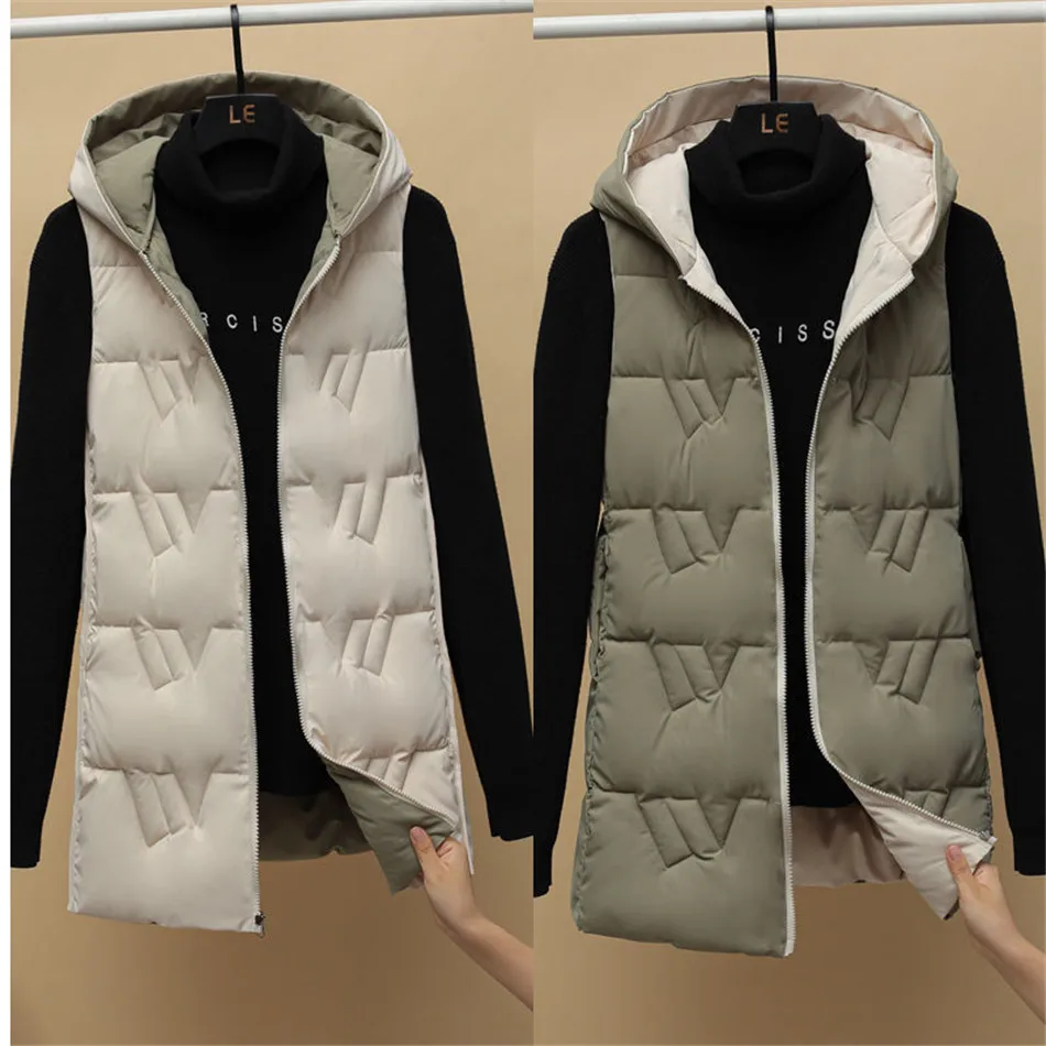 Autumn Winter Women Vest Solid Color Cotton Hooded Padded Thick Warm Waistcoat Jacket Korean Fashion Vest Sleeveless CT0119
Autumn Winter Women Vest Solid Color Cotton Hooded Padded Thick Warm Waistcoat Jacket Korean Fashion Vest Sleeveless CT0119