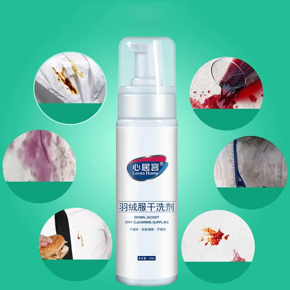200ml down jacket dry cleaning agent convenient down jacket disposable spray anhydrous clothing cleaning foam detergent 20D28
200ml down jacket dry cleaning agent convenient down jacket disposable spray anhydrous clothing cleaning foam detergent 20D28