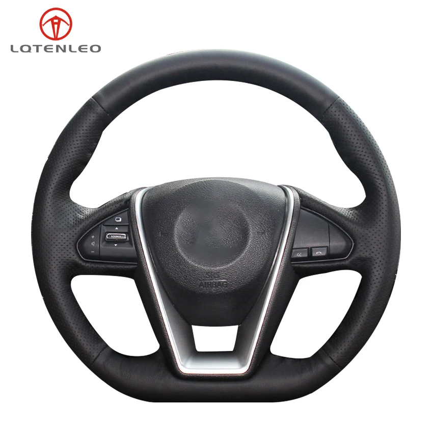 LQTENLEO Black Genuine Leather Hand-stitched Car Steering Wheel Cover For Nissan Lannia 2015-2019 Maxima 2016 2017 2018 2019 
LQTENLEO Black Genuine Leather Hand-stitched Car Steering Wheel Cover For Nissan Lannia 2015-2019 Maxima 2016 2017 2018 2019