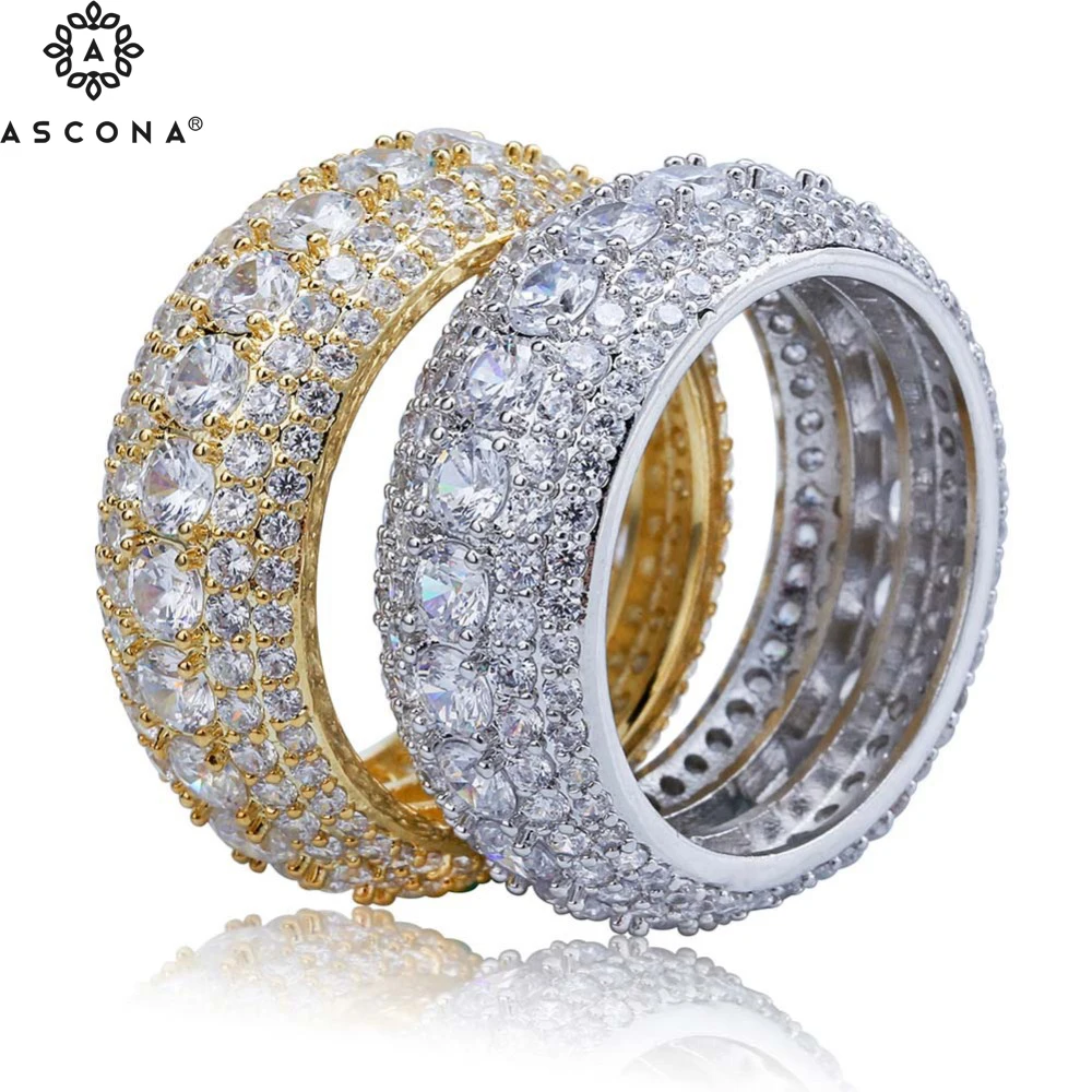 Iced Out Hip Hop Men's Cubic Zircon Bling Round 10mm Rings Male Female Gold Silver Color CZ Party Luxury Jewelry Rings Gifts
Iced Out Hip Hop Men's Cubic Zircon Bling Round 10mm Rings Male Female Gold Silver Color CZ Party Luxury Jewelry Rings Gifts