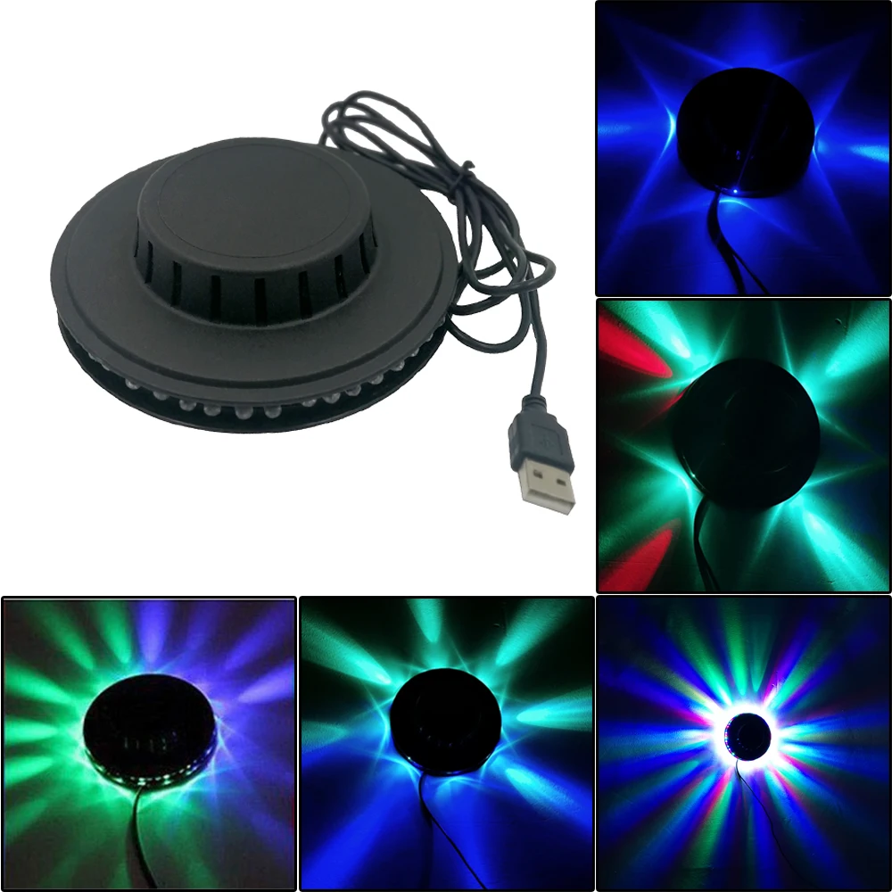 USB 48LED 8 Вт RGB поворотное управление звуком украшение для прилавка светодиодная