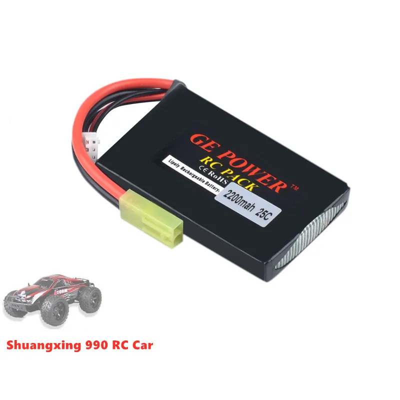 2S 7.4V 2200mah Lipo Battery 25C T Plug Connector for Shuangxing 990 1/10 RC Drift Car 2.4G 4WD Off-road Vehicle Crawler Truck
2S 7.4V 2200mah Lipo Battery 25C T Plug Connector for Shuangxing 990 1/10 RC Drift Car 2.4G 4WD Off-road Vehicle Crawler Truck