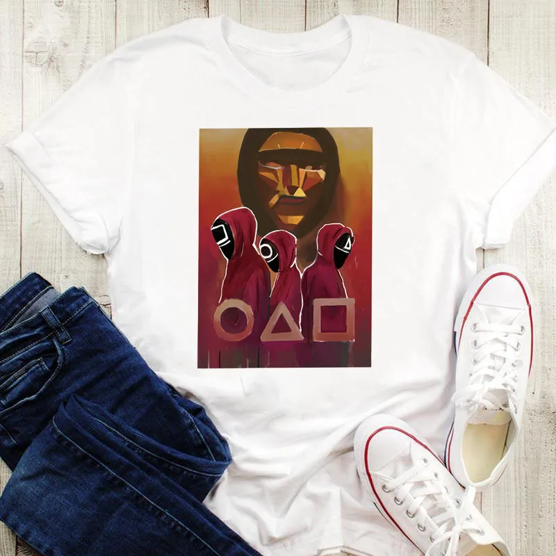 Cool Fashion Basic Short Sleeve T-Shirts For Girls Cool Cartoon The Squid Game Clothing For Summer Causal Loose T Shirt Women
Cool Fashion Basic Short Sleeve T-Shirts For Girls Cool Cartoon The Squid Game Clothing For Summer Causal Loose T Shirt Women
