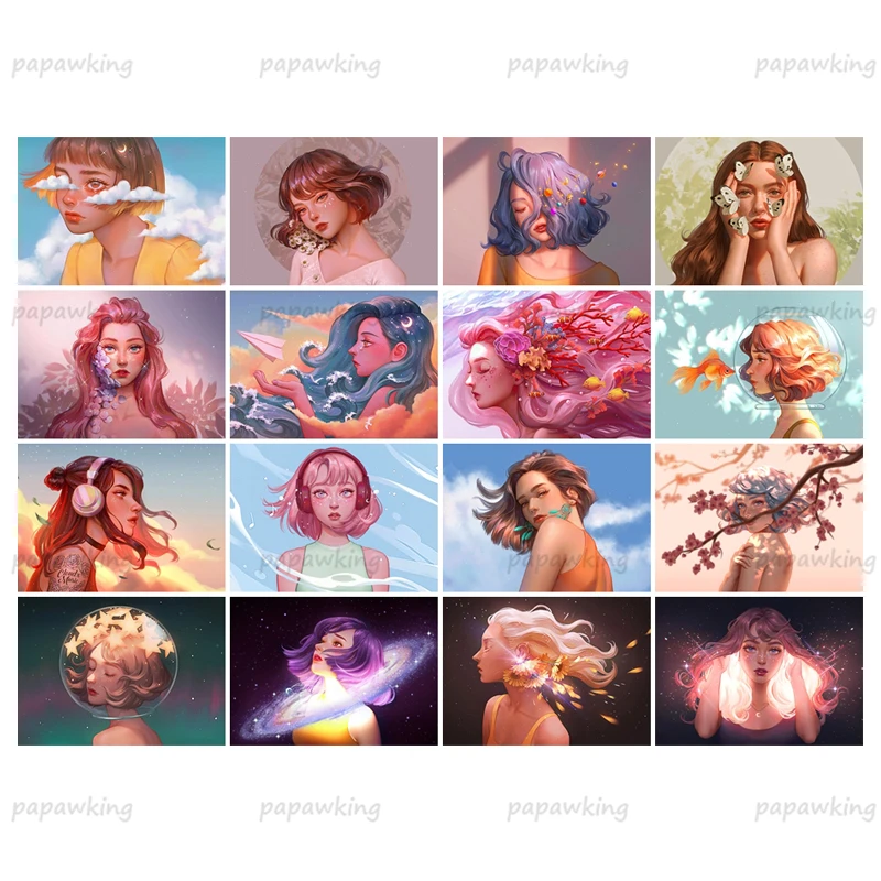 Full Square/round Cartoon Girl Portrait Diamond Embroidery 5D Diy Diamond Painting Mosaic Kit Stitch Home Decoration Gift New
Full Square/round Cartoon Girl Portrait Diamond Embroidery 5D Diy Diamond Painting Mosaic Kit Stitch Home Decoration Gift New