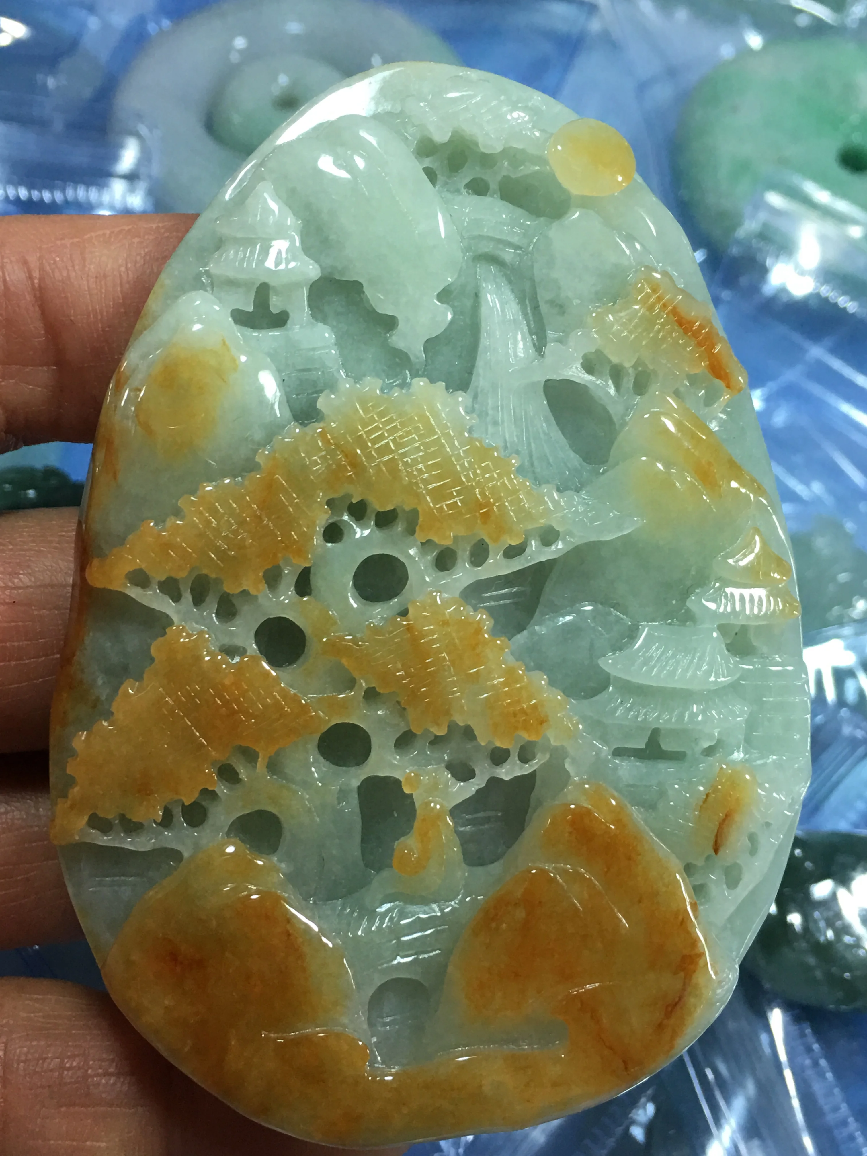 Natural 7A Myanmar jade Handcarved jade landscape waterfall green jade pendant jade necklace men pendants jewelry jade necklaces
Natural 7A Myanmar jade Handcarved jade landscape waterfall green jade pendant jade necklace men pendants jewelry jade necklaces