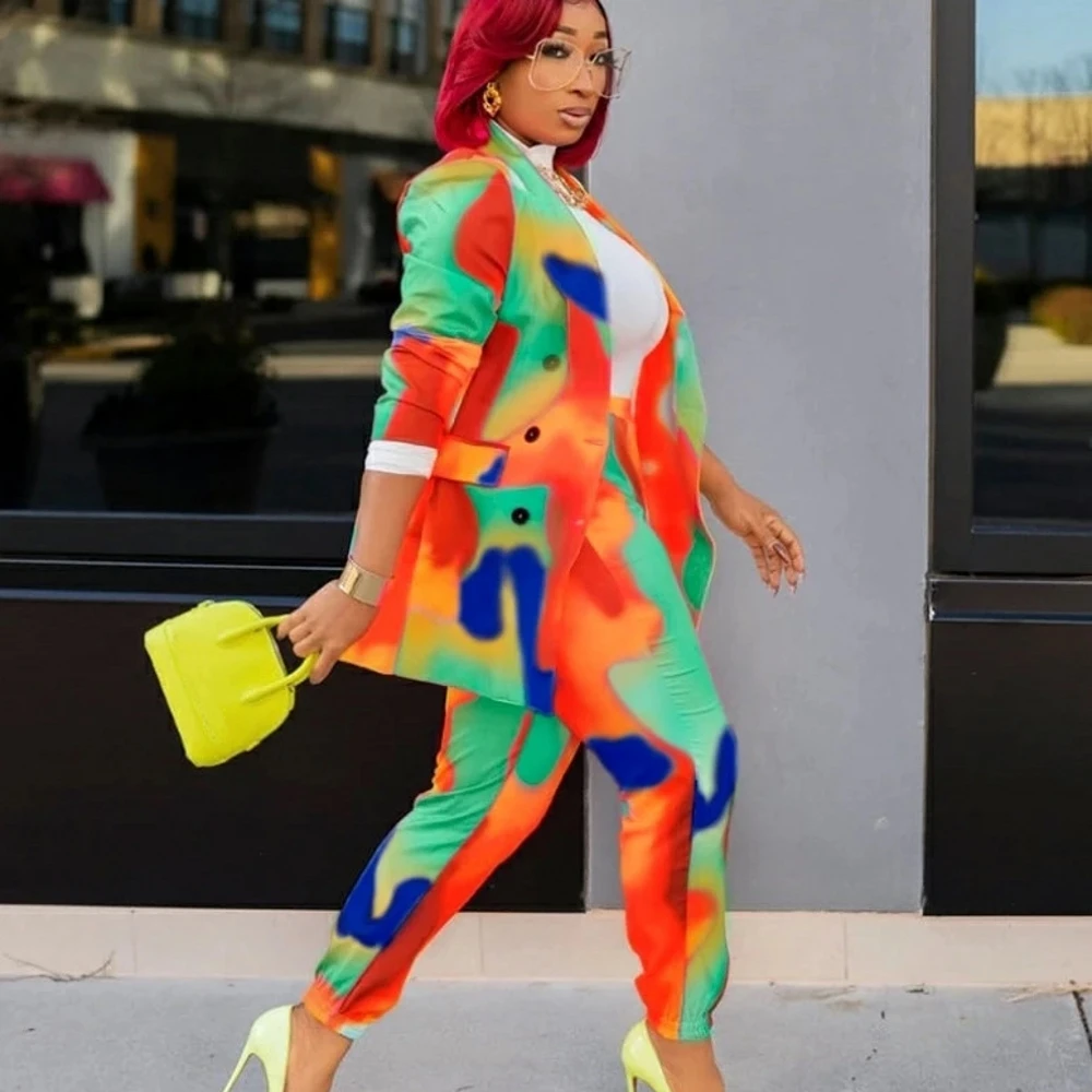 Женский офисный комплект из двух предметов, яркий блейзер с принтом и брюки с высокой талией, Классическая скромная одежда для работы, костю...
Женский офисный комплект из двух предметов, яркий блейзер с принтом и брюки с высокой талией, Классическая скромная одежда для работы, костю...