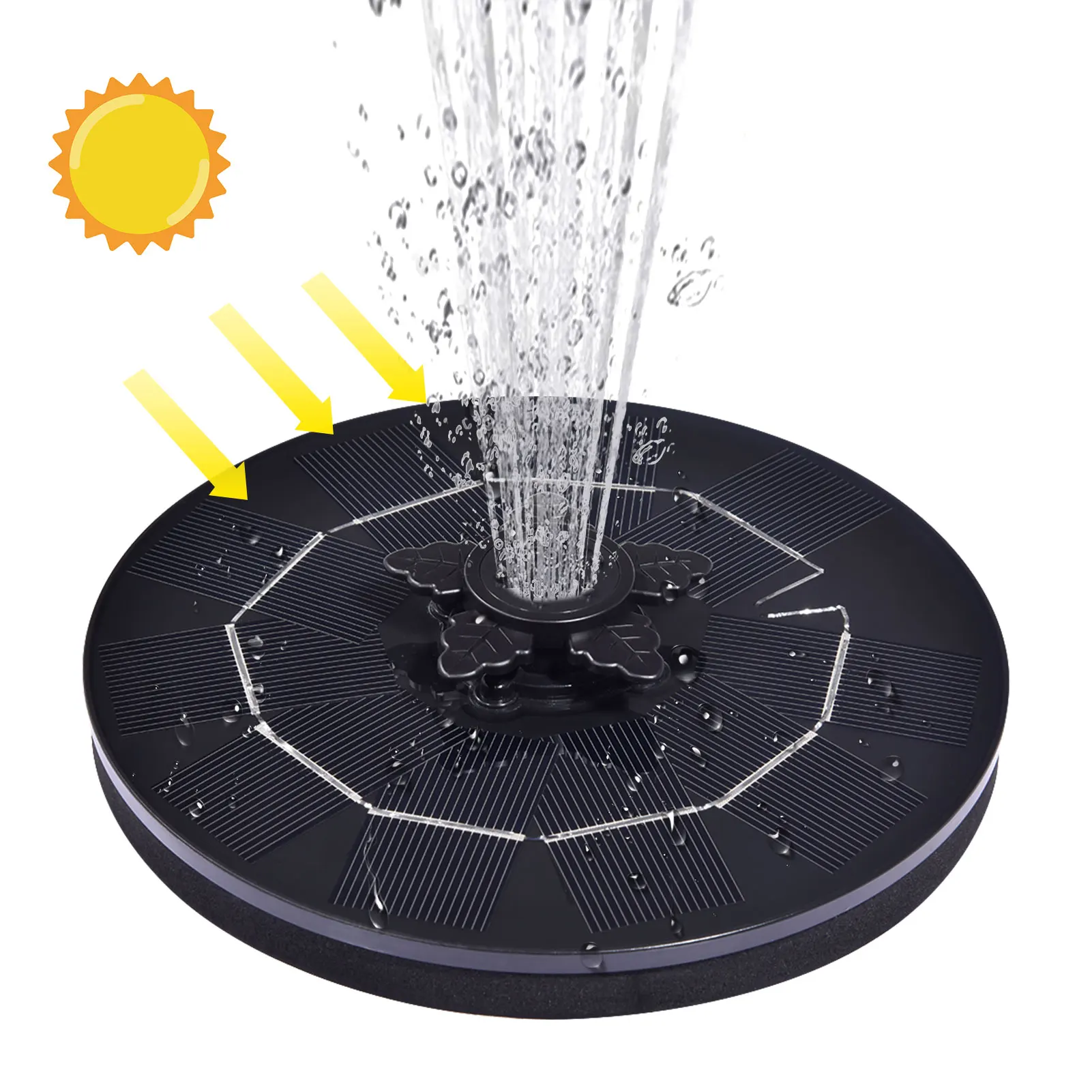 Solar Fountain 3-in-1 Nozzle Stable Water Spray Bird Bath Supplies Pond Swimming Pools Fountain With Solar Panel Pump
Solar Fountain 3-in-1 Nozzle Stable Water Spray Bird Bath Supplies Pond Swimming Pools Fountain With Solar Panel Pump