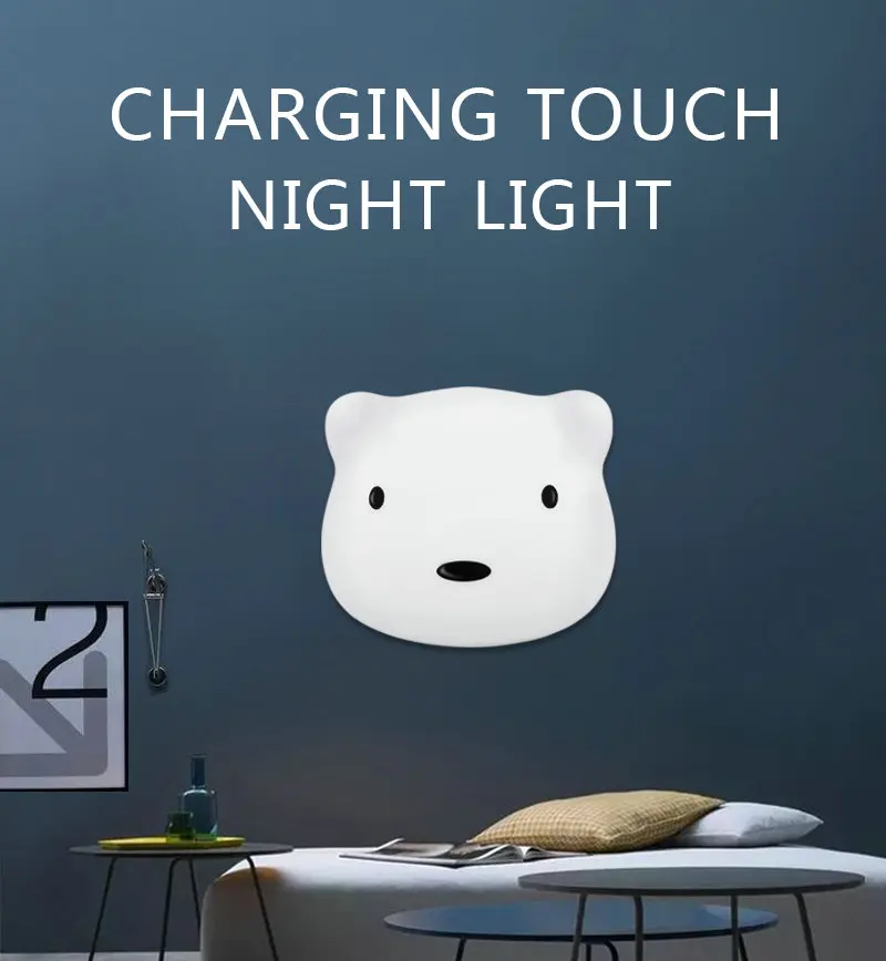 USB Rechargeable Night Light Cute Cartoon Bear Cat Portable Touch Sensor Lamp for Children Bedroom Cabinet Toilet WC Table Lamp
USB Rechargeable Night Light Cute Cartoon Bear Cat Portable Touch Sensor Lamp for Children Bedroom Cabinet Toilet WC Table Lamp