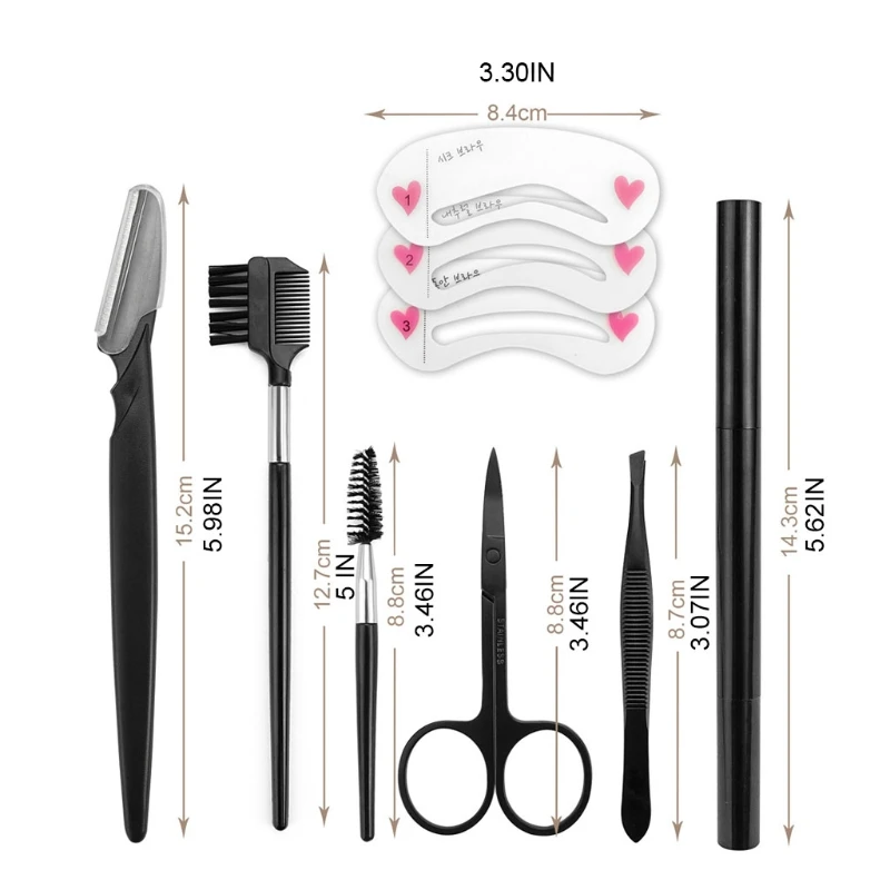 Y1UF 9In1 Eyebrow Kit Grooming Eyebrow Makeup Care Kit Eyebrow Trimming Set Shaping Kit for Women Eye Brow Trimmer Accessory
Y1UF 9In1 Eyebrow Kit Grooming Eyebrow Makeup Care Kit Eyebrow Trimming Set Shaping Kit for Women Eye Brow Trimmer Accessory