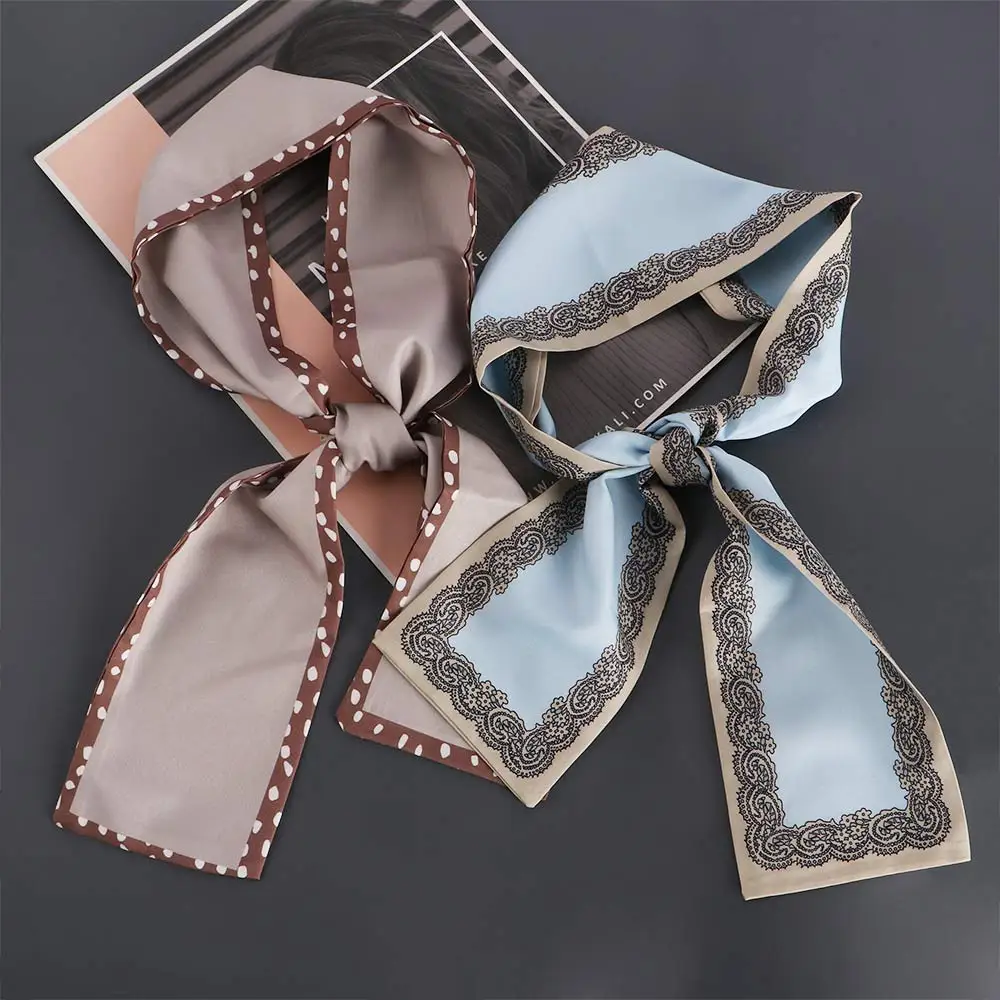 Small Silk Square Scarf Women Narrow Long Printing Striped Handkerchief Lady Head Hair Band Scarfs Kerchief Female
Small Silk Square Scarf Women Narrow Long Printing Striped Handkerchief Lady Head Hair Band Scarfs Kerchief Female
