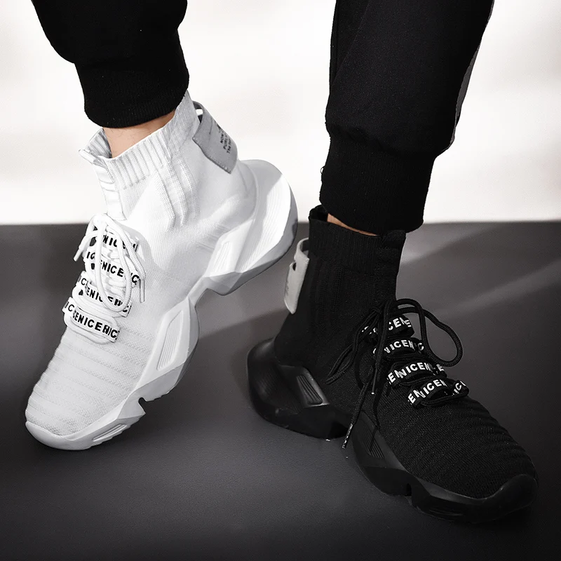 Дешевые мужские кроссовки Harajuku дышащая сетчатая обувь для бега Легкая