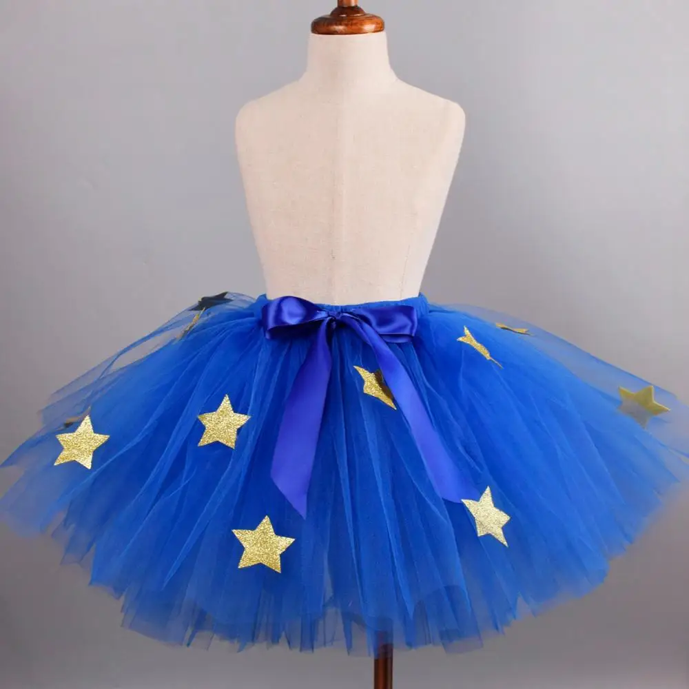 Girls Fluffy Tutu Skirt Royal Blue With Gold Glitter Stars Tulle Skirt Newborn Birthday Costume Kids Dance School Clothes 0-12Y
Girls Fluffy Tutu Skirt Royal Blue With Gold Glitter Stars Tulle Skirt Newborn Birthday Costume Kids Dance School Clothes 0-12Y