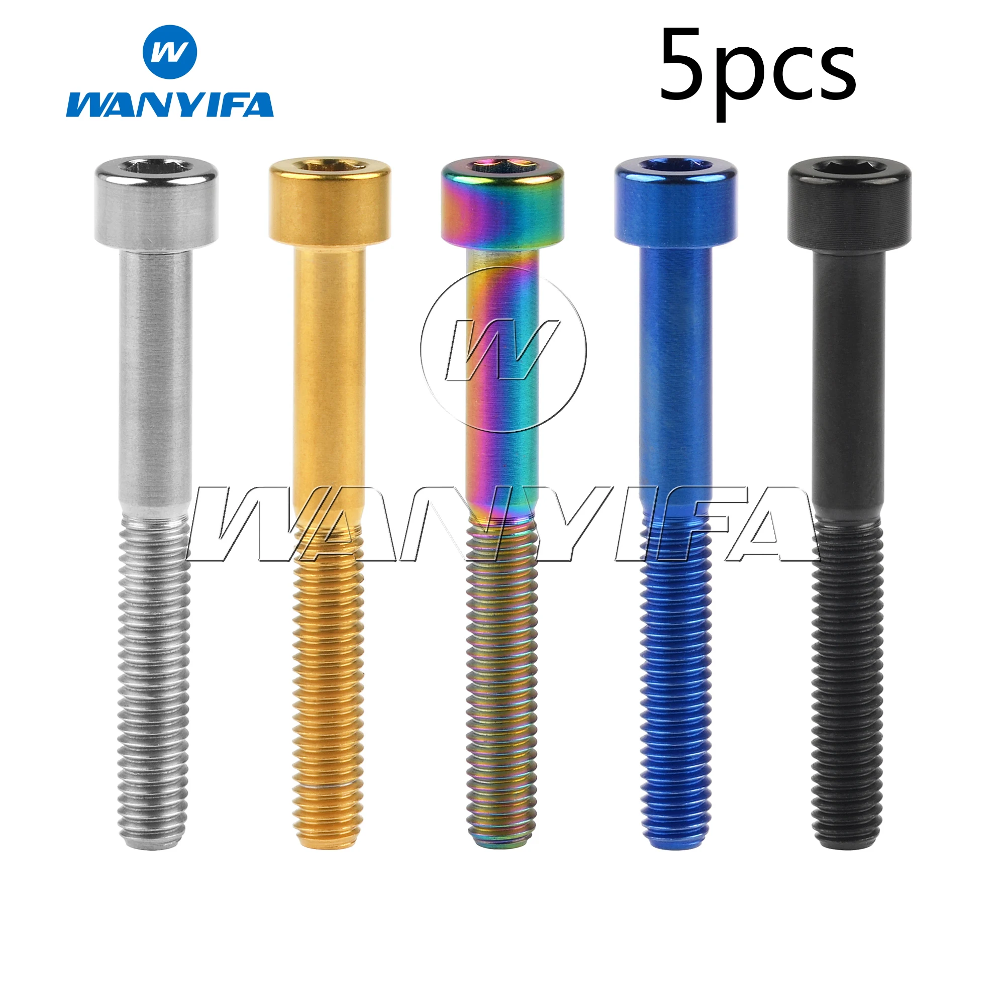 Wanyifa M6x50mm Titanium Ti Bolt DIN912 Allen Hex Socket Head Screw Cycling Bicycle Headset Bolts 5pcs
Wanyifa M6x50mm Titanium Ti Bolt DIN912 Allen Hex Socket Head Screw Cycling Bicycle Headset Bolts 5pcs