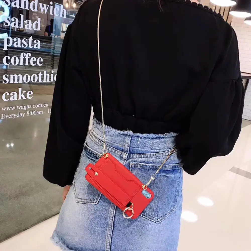 Роскошный кожаный кошелек для кредитных карт чехол телефона iphone XR XS MAX X10 6 6S 7 8 Plus с