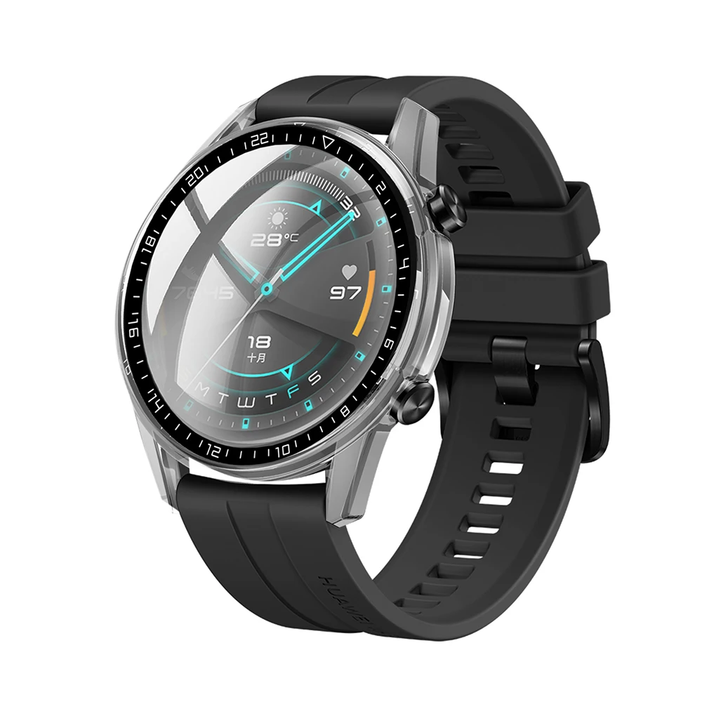 Чехол с полным покрытием закаленное стекло Защита экрана для Huawei Smart Watch GT 2 E 2E GT2