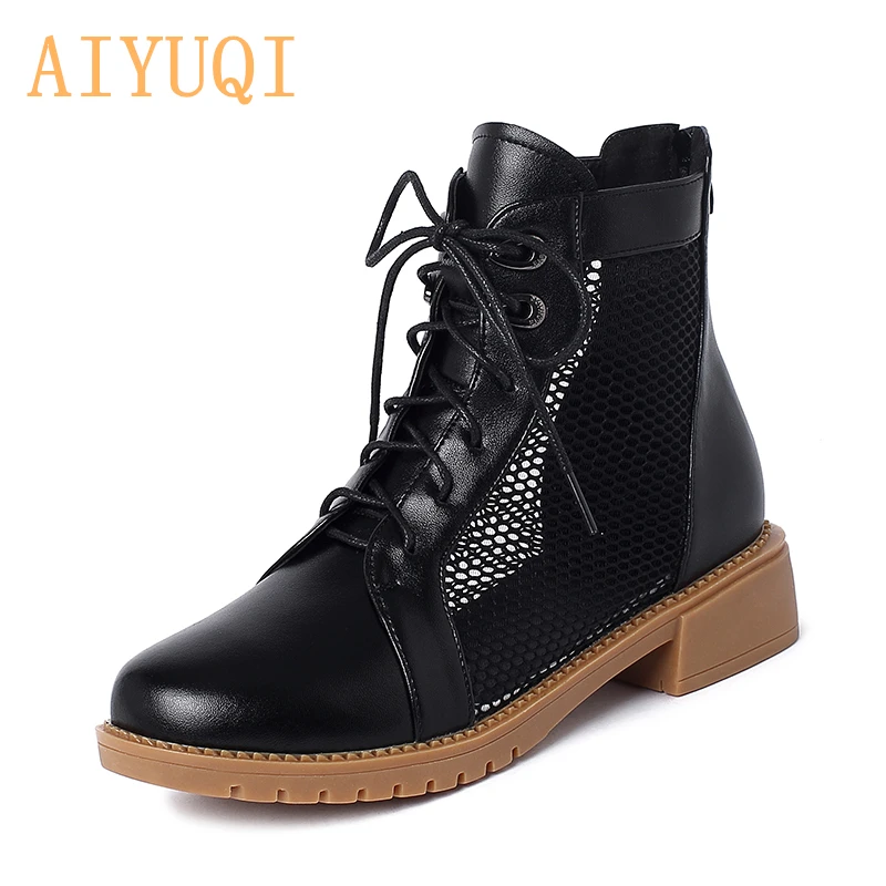 AIYUQI Spring Martin Boots Women 2021 New Genuine Leather Ladies Net Boots Comfortable Breathable Baotou Women Summer Boots
AIYUQI Spring Martin Boots Women 2021 New Genuine Leather Ladies Net Boots Comfortable Breathable Baotou Women Summer Boots