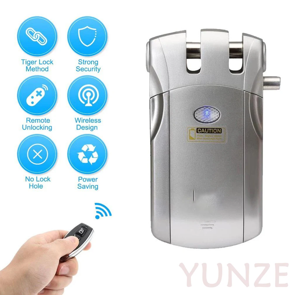 YUNZE019 Wireless wifi Smart Lock Remote Control BT Electronic Keyless Door Invisible Lock 433MHz Phone Control Fingerprint Lock
YUNZE019 Wireless wifi Smart Lock Remote Control BT Electronic Keyless Door Invisible Lock 433MHz Phone Control Fingerprint Lock