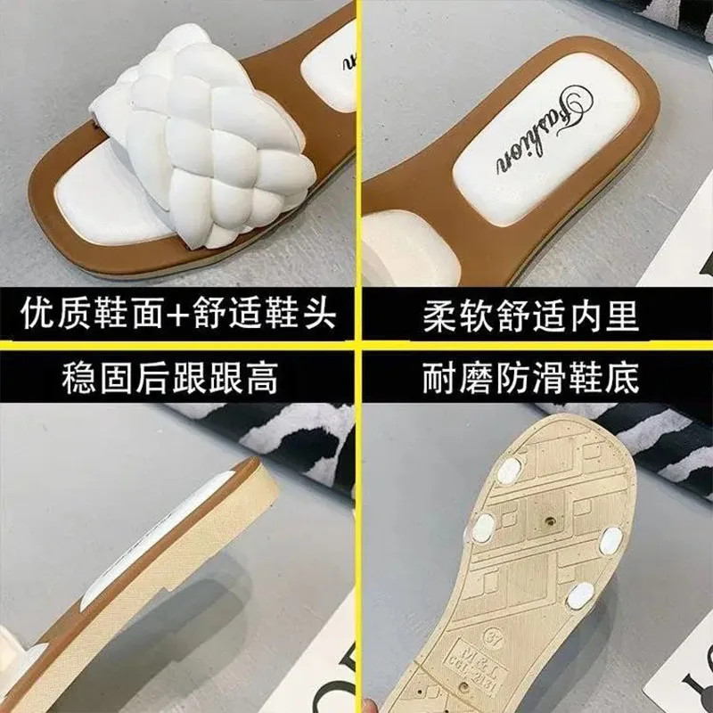 2021 Fashion Flat Slippers Women Weave Slides Sandal Ladies Mules Outdoor Beach Lady Shoes Woman Home Slippers Female Flip Flops
2021 Fashion Flat Slippers Women Weave Slides Sandal Ladies Mules Outdoor Beach Lady Shoes Woman Home Slippers Female Flip Flops