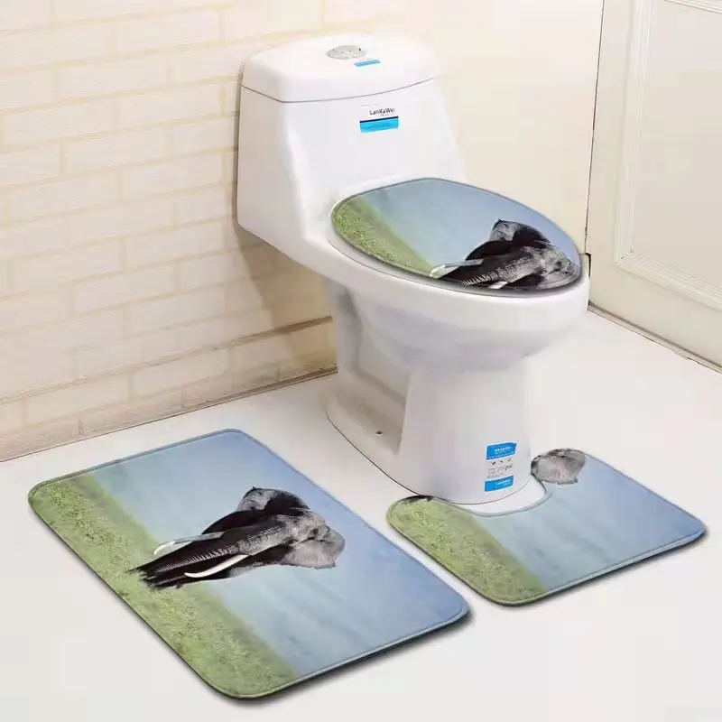 Toilet Three Piece Floor Mat Door Mat Bathroom Carpet 3D 2021 New Best-Selling Elephant Household Bathroom Anti Slip Mat
Toilet Three Piece Floor Mat Door Mat Bathroom Carpet 3D 2021 New Best-Selling Elephant Household Bathroom Anti Slip Mat