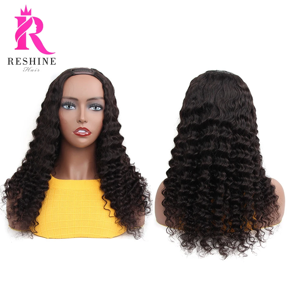 RESHINE Deep Curly U Part Wigs 28inch Brazilian Deep Wave Human Hair Wig 180% Density Remy Full Machine Made Wig For Black Women
RESHINE Deep Curly U Part Wigs 28inch Brazilian Deep Wave Human Hair Wig 180% Density Remy Full Machine Made Wig For Black Women
