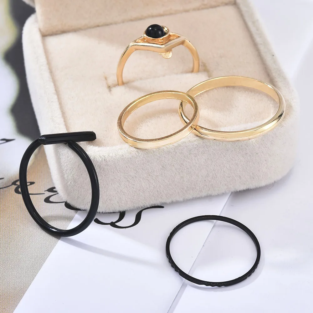 5pcs Original Design Gold Color Round Hollow Geometric Rings Set for Women Fashion Cross Twist Ring Joint Ring Female Jewelry
5pcs Original Design Gold Color Round Hollow Geometric Rings Set for Women Fashion Cross Twist Ring Joint Ring Female Jewelry
