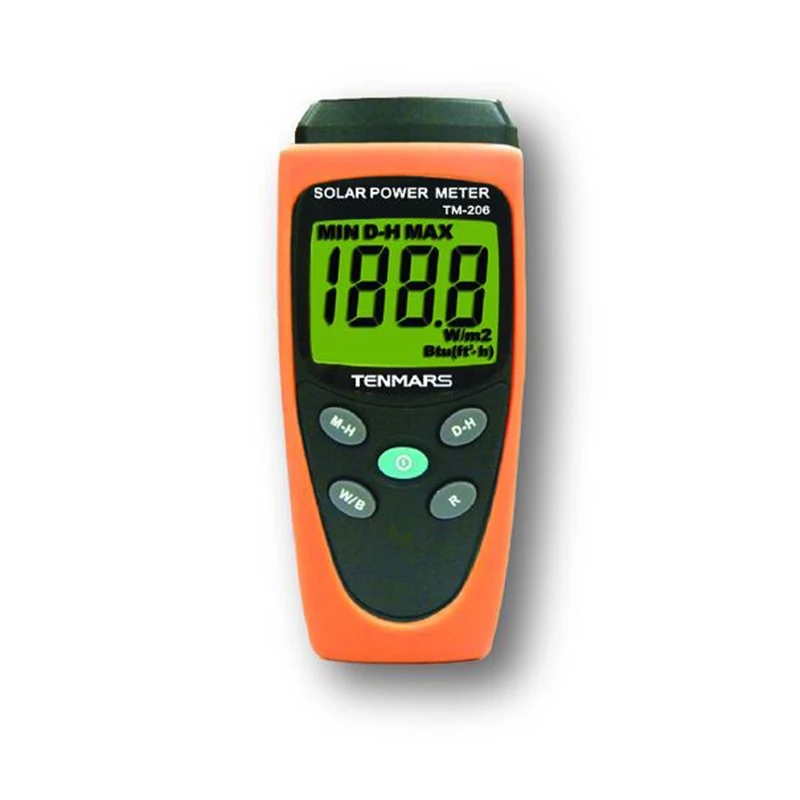 TENMARS TM-206 Solar Power Meter Helpful to Set up Solar PV Panels at Optimum Angles of IncidenceAgriculture Applications.
TENMARS TM-206 Solar Power Meter Helpful to Set up Solar PV Panels at Optimum Angles of IncidenceAgriculture Applications.