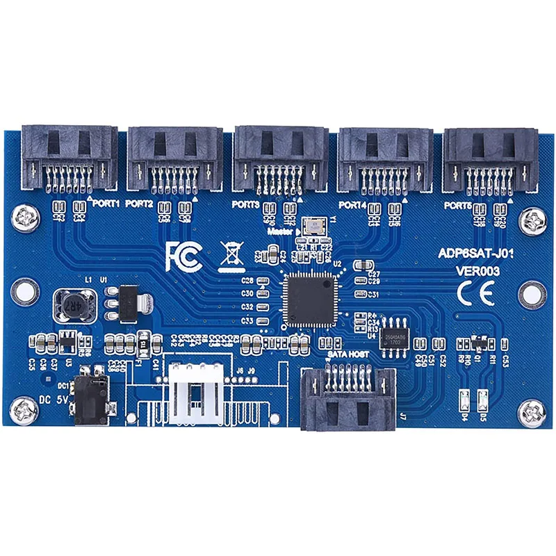 1 To 5 Port Converter, SATA Converter Expansion Card, Multiplier Harddrive Hard Drive HDD SSD Accessory
1 To 5 Port Converter, SATA Converter Expansion Card, Multiplier Harddrive Hard Drive HDD SSD Accessory