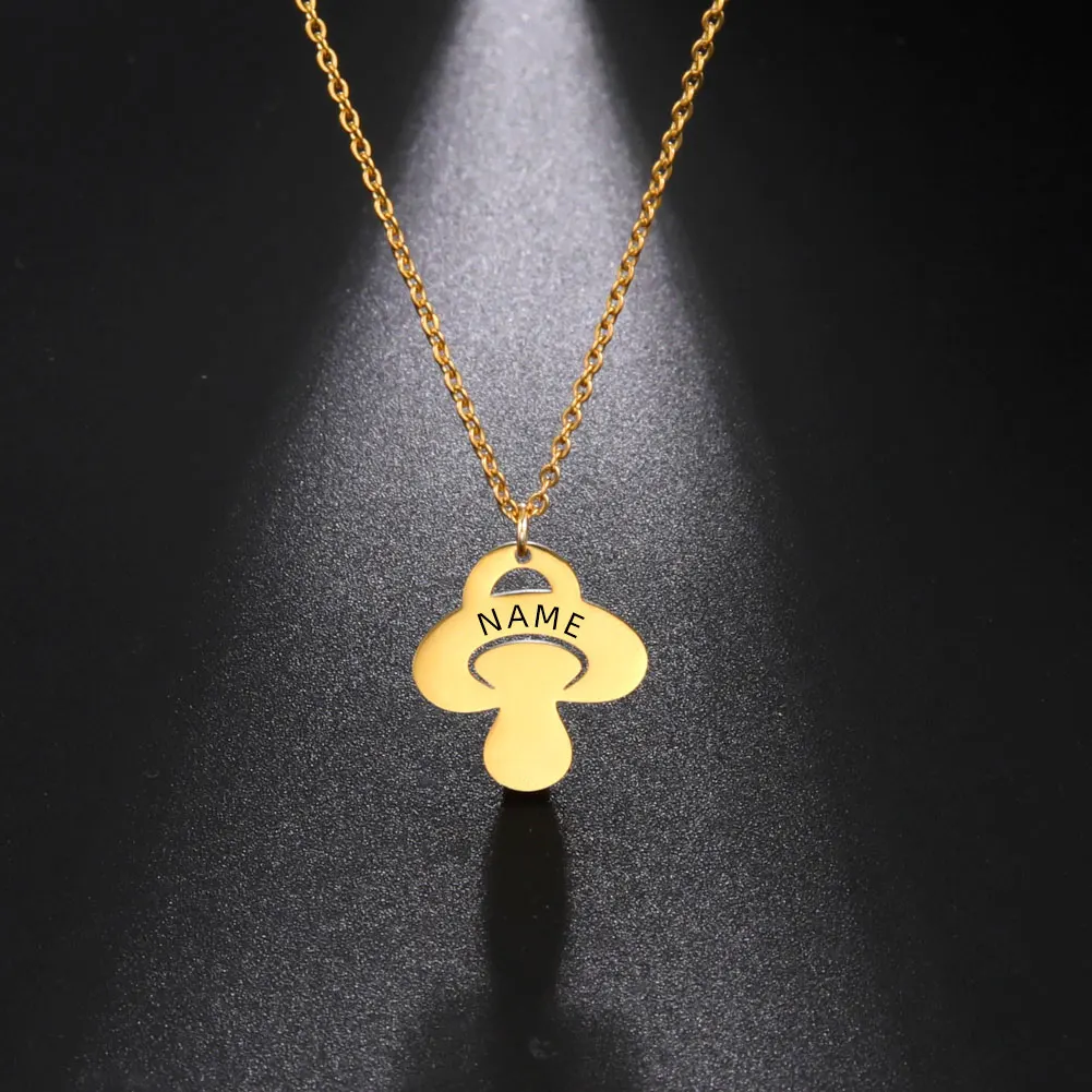 Original Baby Pacifier Name Necklace Personalized Kid Child Custom Pendant Stainless Steel Gold Color Gift Women Man Jewelry
Original Baby Pacifier Name Necklace Personalized Kid Child Custom Pendant Stainless Steel Gold Color Gift Women Man Jewelry