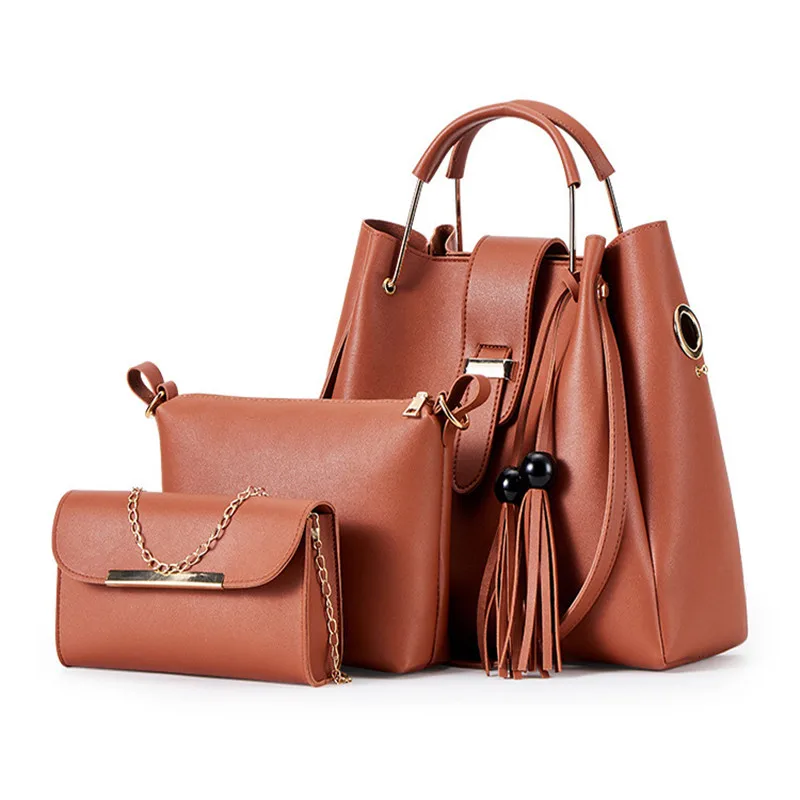 3PCS Composite Bags For Women Bag Sets New PU Leather Shoulder Bags Tassel Handbag Casual Tote Fashion Composite Messenger Bag
3PCS Composite Bags For Women Bag Sets New PU Leather Shoulder Bags Tassel Handbag Casual Tote Fashion Composite Messenger Bag