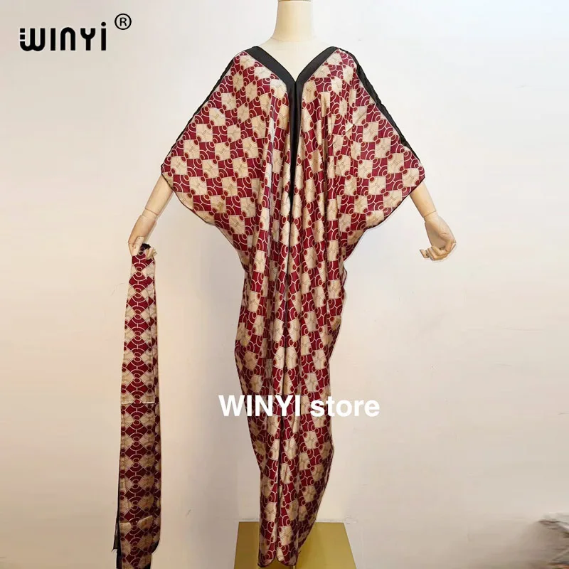 African Printed caftan For Women V-neck Design Loose WINYI Batwing Maxi Long Femme Vestidos Summer Autumn Party Elegant Dress
African Printed caftan For Women V-neck Design Loose WINYI Batwing Maxi Long Femme Vestidos Summer Autumn Party Elegant Dress