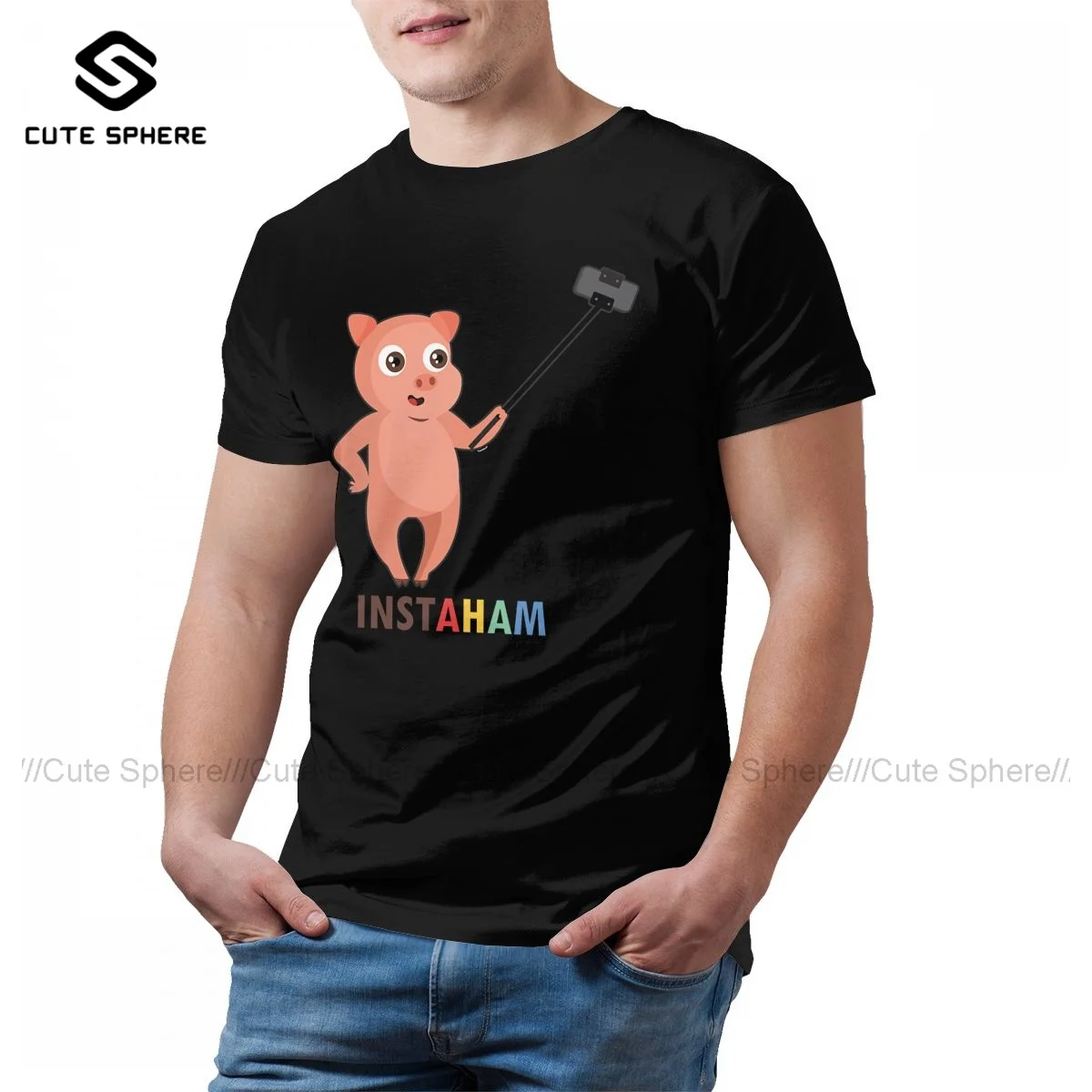 Pig T-Shirt Classic Fun 100 Percent Cotton T Shirt Print Short Sleeve Tee Shirt Mens Oversize
Pig T-Shirt Classic Fun 100 Percent Cotton T Shirt Print Short Sleeve Tee Shirt Mens Oversize