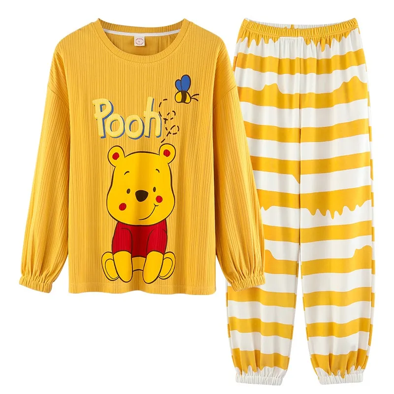 Disney Winnie the Pooh Pajamas Set Autumn Home Clothes Women Christmas Long Sleeve 100% Cotton Women's Suits 2021 Pijama Navidad
Disney Winnie the Pooh Pajamas Set Autumn Home Clothes Women Christmas Long Sleeve 100% Cotton Women's Suits 2021 Pijama Navidad