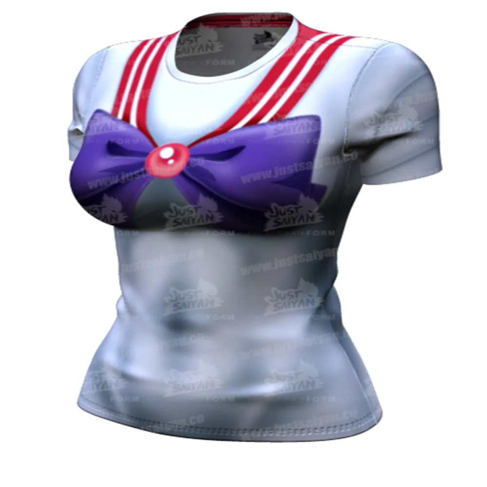 Women's running T-shirt summer new cartoon bow printed round neck short sleeve top fitness sports tight T-shirt
Women's running T-shirt summer new cartoon bow printed round neck short sleeve top fitness sports tight T-shirt