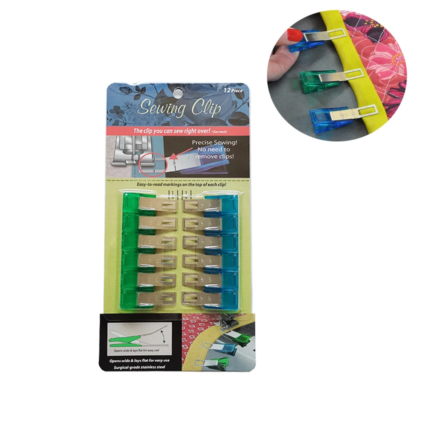 12PCS/Pack Sewing Clip Craft Quilt Binding Plastic Sewing Accessories Clamps Garment Clips For Patchwork Sewing DIY Crafts
12PCS/Pack Sewing Clip Craft Quilt Binding Plastic Sewing Accessories Clamps Garment Clips For Patchwork Sewing DIY Crafts