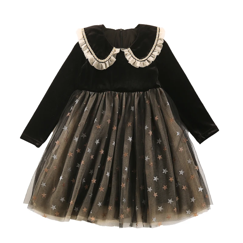 Fashion Doll Collar Baby Girls Dresses Autumn Long Sleeve Star Print Cute Kids Tutu Dresses Party Chidlren Princess Dresses
Fashion Doll Collar Baby Girls Dresses Autumn Long Sleeve Star Print Cute Kids Tutu Dresses Party Chidlren Princess Dresses
