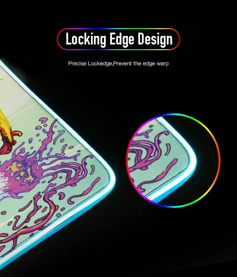 Большой цветной игровой коврик для мыши Mairuige Danganronpa с аниме девушкой RGB