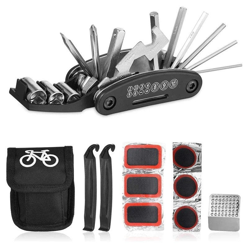 Bike Tyre Repair Tool Kit Cycling Folding Tool Set Multi-Function Maintenance Kit Portable Cycle Repair Kit Set
Bike Tyre Repair Tool Kit Cycling Folding Tool Set Multi-Function Maintenance Kit Portable Cycle Repair Kit Set