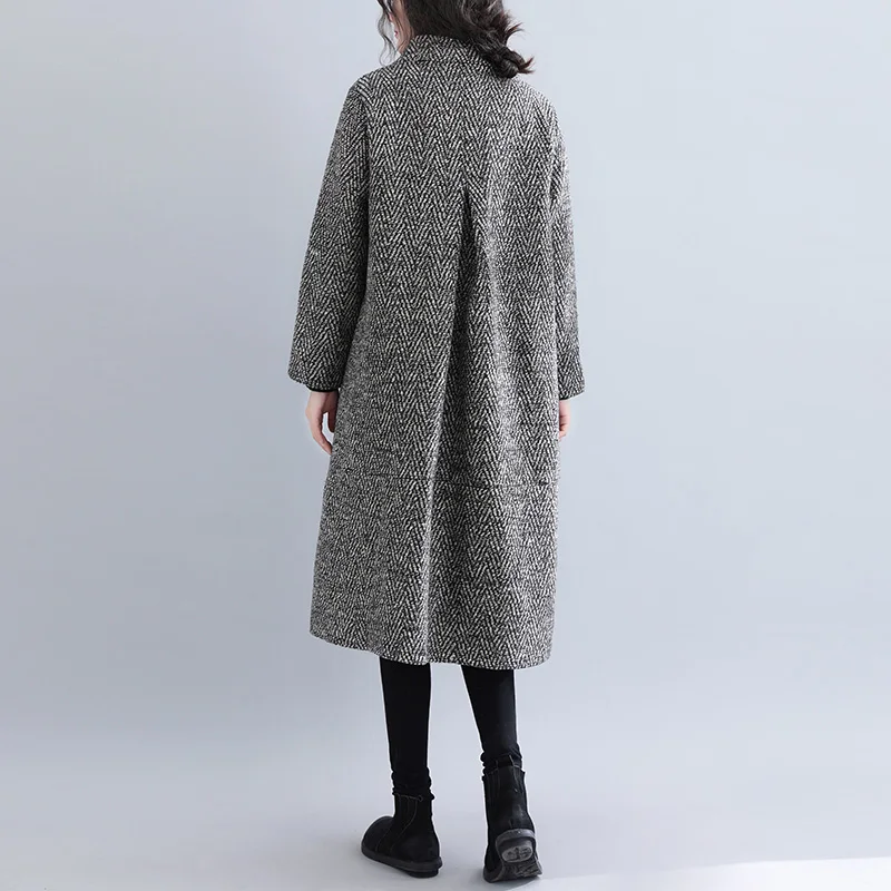 Autumn Winter Warm Long Coat Women Korean Elegant Ladies Single-breasted A-Line Plus Size Wool Jacket Coats monteau femme
Autumn Winter Warm Long Coat Women Korean Elegant Ladies Single-breasted A-Line Plus Size Wool Jacket Coats monteau femme