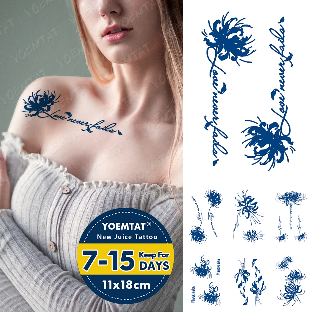 Juice Lasting Waterproof Temporary Tattoo Sticker Chrysanthemum Mandala Rose Flash Tattoos Women Natural Ink Body Art Fake Tatto
Juice Lasting Waterproof Temporary Tattoo Sticker Chrysanthemum Mandala Rose Flash Tattoos Women Natural Ink Body Art Fake Tatto