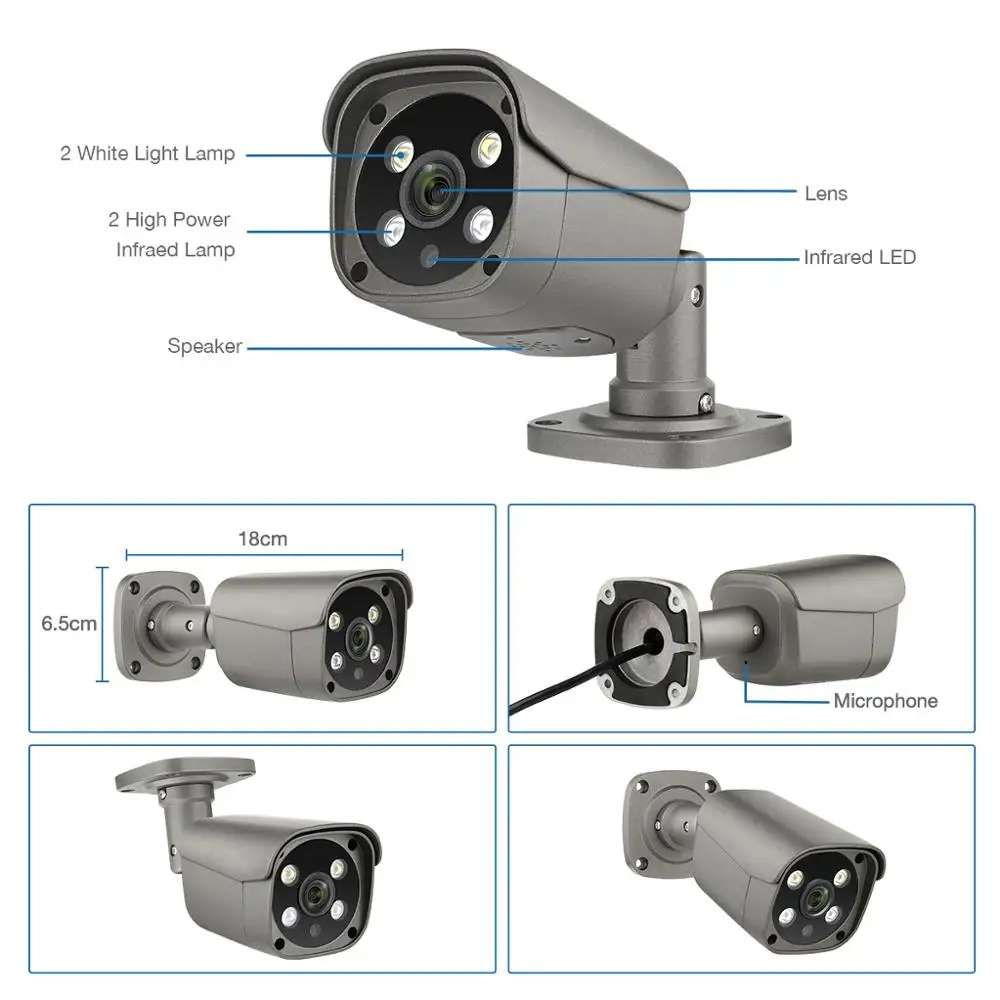 16Channel 5MP NVR Kit Outdoor Waterproof IP POE Camera Color Night Vision Two Way Audio Surveillance System
16Channel 5MP NVR Kit Outdoor Waterproof IP POE Camera Color Night Vision Two Way Audio Surveillance System