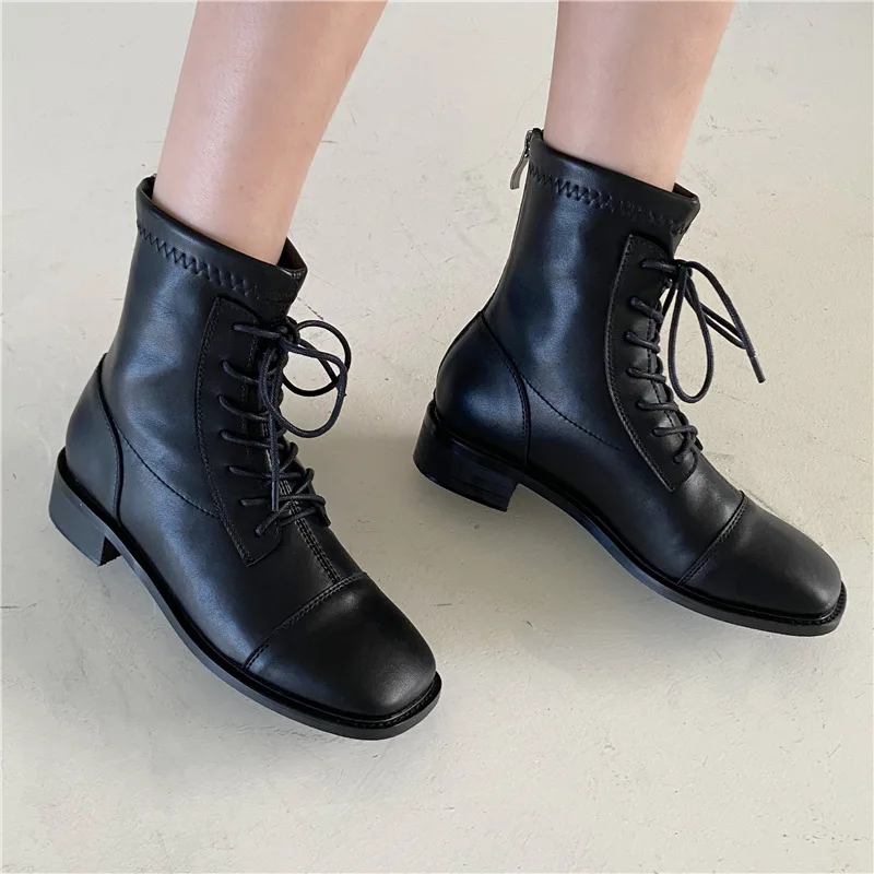 Genuine Leather Shoes Women Boots Spring Autumn Office Ladies Fashion Party Shoes Soft Women Ankle Boots Plus Size 42 A3027 
Genuine Leather Shoes Women Boots Spring Autumn Office Ladies Fashion Party Shoes Soft Women Ankle Boots Plus Size 42 A3027