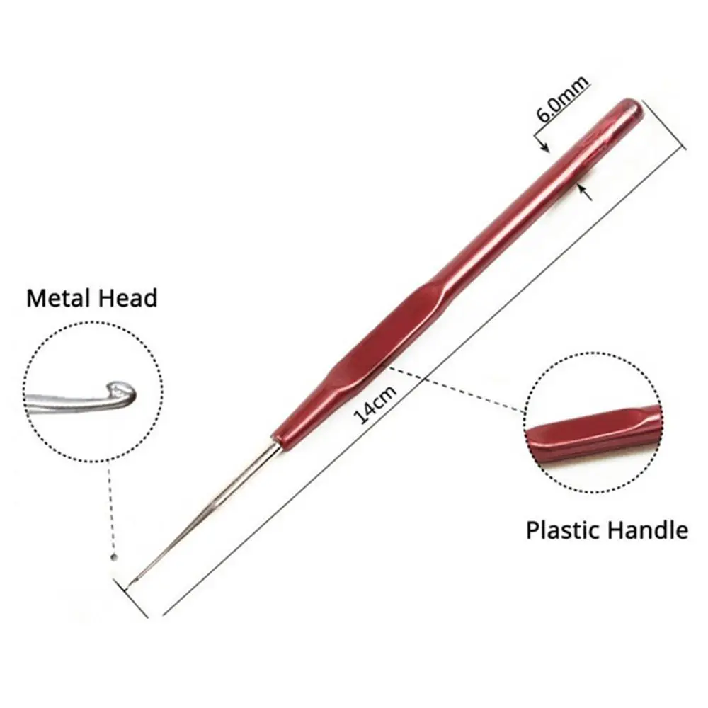 1Pc 0.5/0.6/0.7mm Plastic Handle Dreadlock Crochet Needles For Dreadlocks Hook Weave | Красота и здоровье
