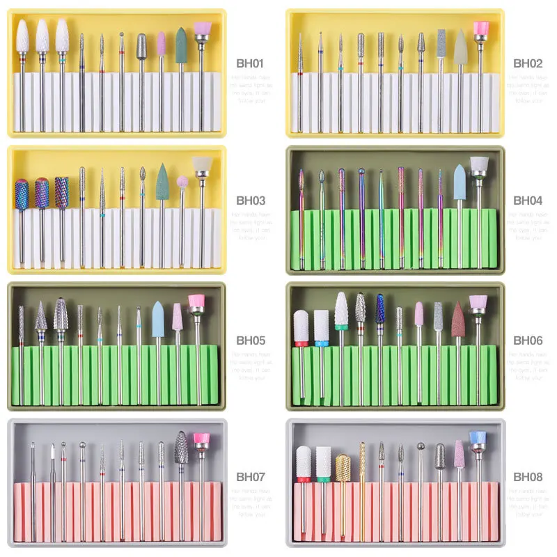 Nail Art Polishing Head Set Polishing Tools 10Pcs/Set New Polishing Machine Nail Art Tools Alloy Tungsten Steel Ceramics
Nail Art Polishing Head Set Polishing Tools 10Pcs/Set New Polishing Machine Nail Art Tools Alloy Tungsten Steel Ceramics
