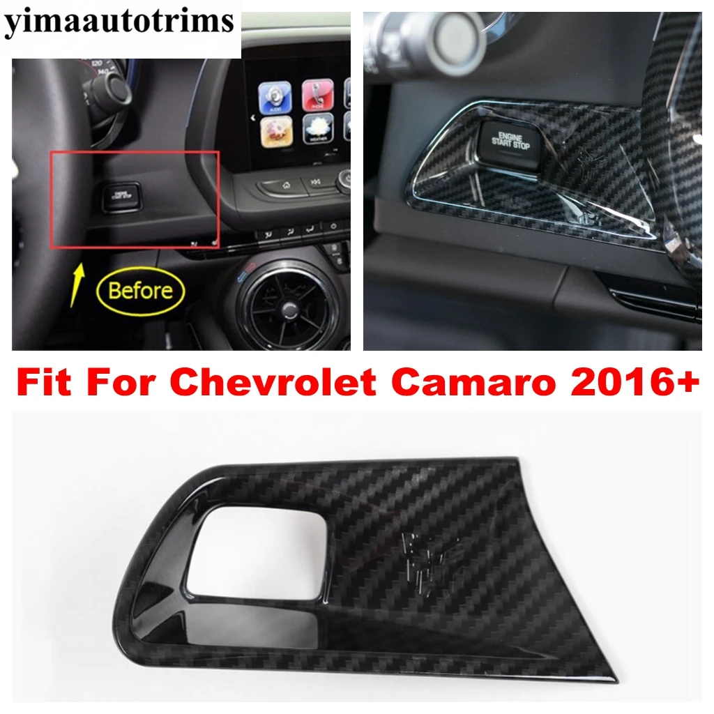 Car Engine Start Stop Push Button Decor Cover Trim ABS Carbon Fiber Look Interior Accessories For Chevrolet Camaro 2016 - 2020
Car Engine Start Stop Push Button Decor Cover Trim ABS Carbon Fiber Look Interior Accessories For Chevrolet Camaro 2016 - 2020