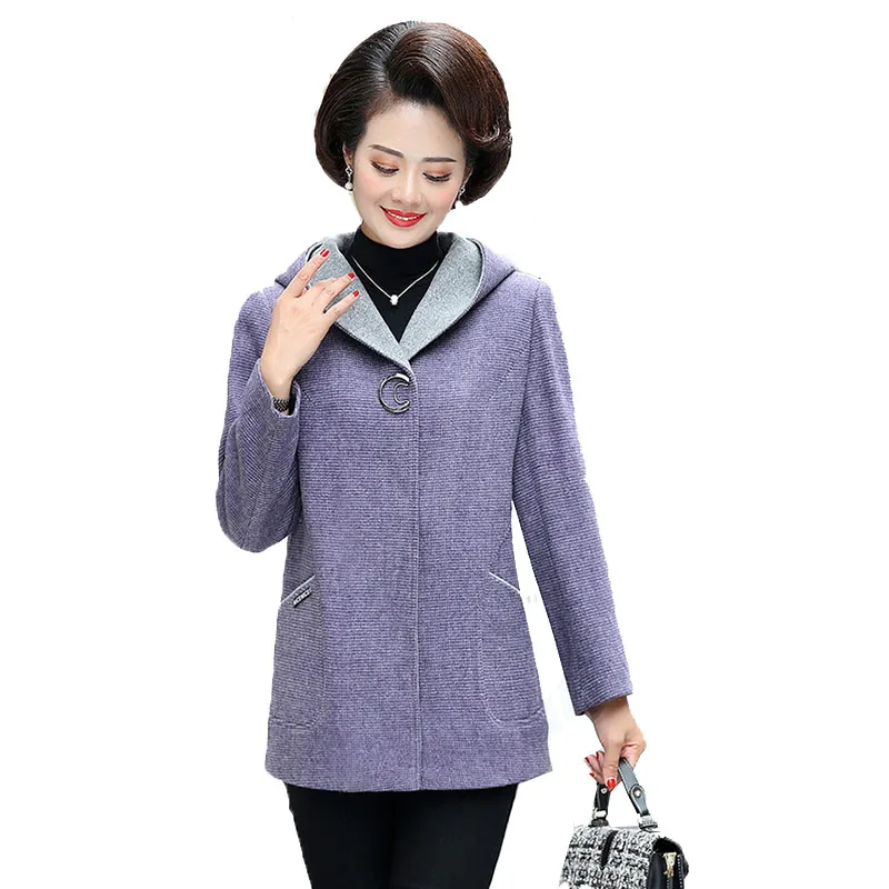 Autumn Winter Middle-aged Women Woolen Coat High-grade Elegant Outerwear Female Plus Size Woolen Jacket Mother Clothes Wool Top
Autumn Winter Middle-aged Women Woolen Coat High-grade Elegant Outerwear Female Plus Size Woolen Jacket Mother Clothes Wool Top