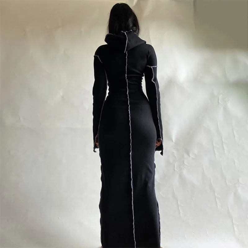 Fashion Long Sleeve Autumn Hooded Bodycon Dress Elegant Casual Women's Maxi Dresses for Women 2021 New Skinny Outfits Streetwear
Fashion Long Sleeve Autumn Hooded Bodycon Dress Elegant Casual Women's Maxi Dresses for Women 2021 New Skinny Outfits Streetwear